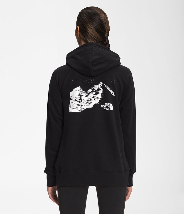 The North Face Snowy Mountain Womens Hoodie Black 083247-SLQ